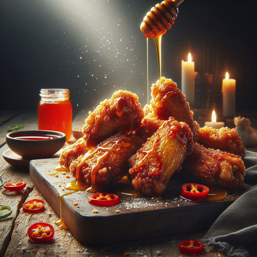 Ali di Pollo Miele e Sriracha (Agrodolce Piccante in Friggitrice ad Aria)