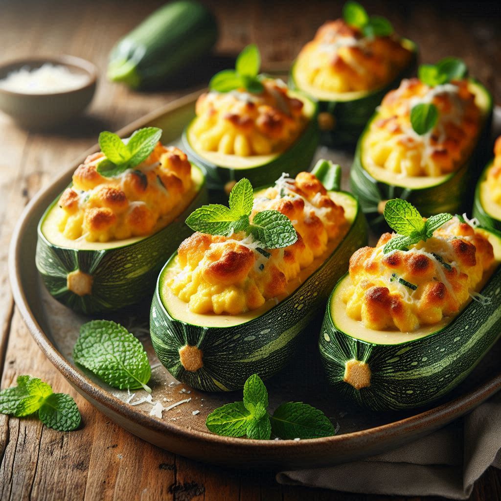 Zucchine Ripiene alla Ricotta (Leggere e Gratinate)