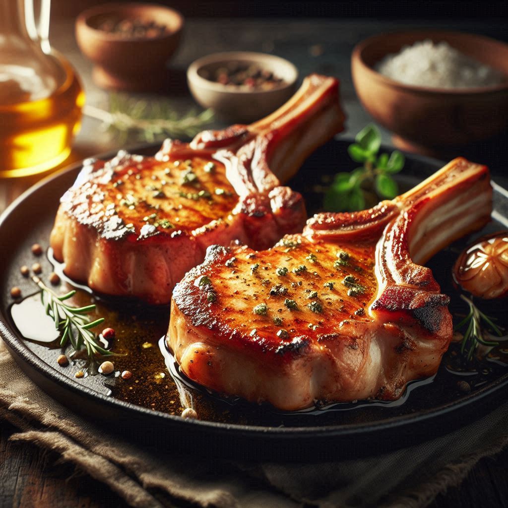 Braciole di Maiale con Osso (Succose e Dorate in Friggitrice ad Aria)