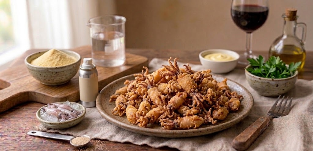 Calamaretti Spillo in Friggitrice ad Aria (Croccanti in 5 Minuti)