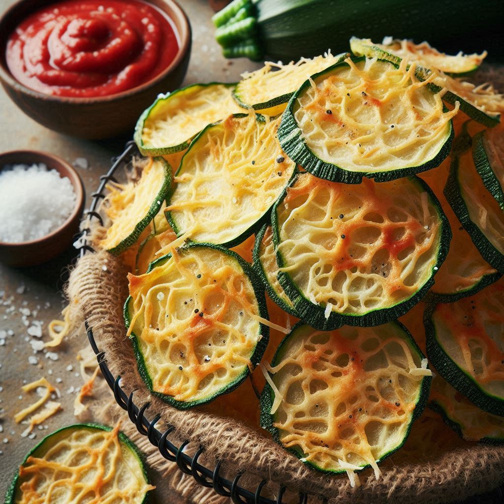 Chips di Zucchine e Parmigiano (Croccanti e Low Carb)