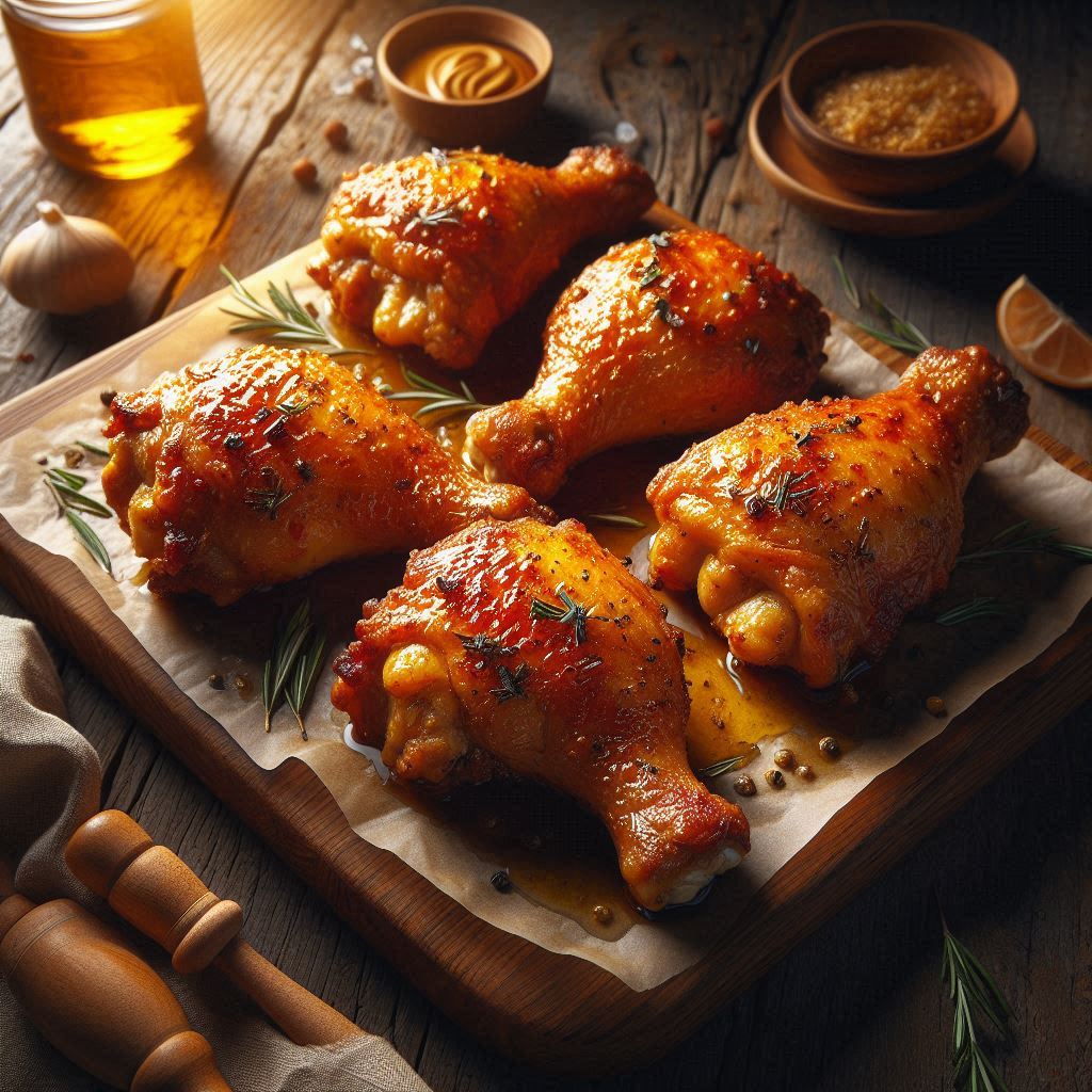 Cosce di Pollo alla Senape (Glassa Agrodolce in Friggitrice ad Aria)