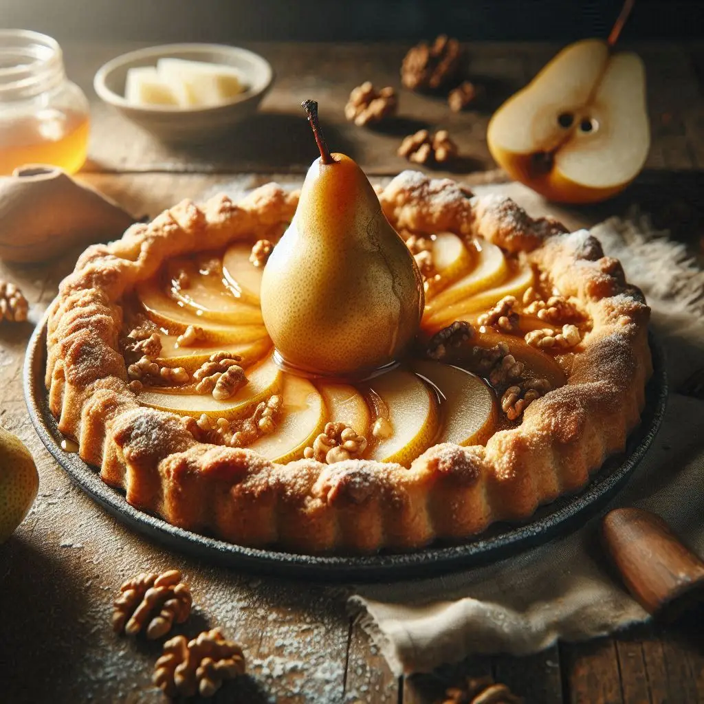 Galette Rustica alle Pere (Pere, Noci e Miele)