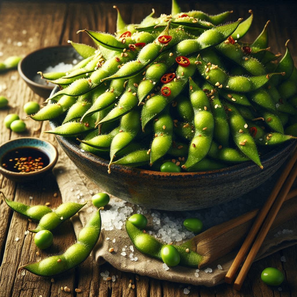 Edamame Tostati (Snack Proteico al Sesamo e Peperoncino)