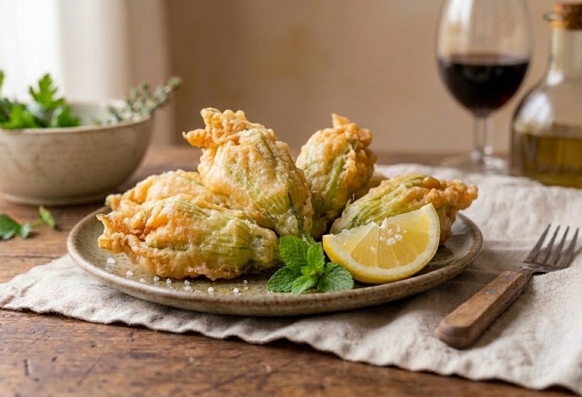 Fiori di Zucca Ripieni in Friggitrice ad Aria (Croccanti e Filanti)