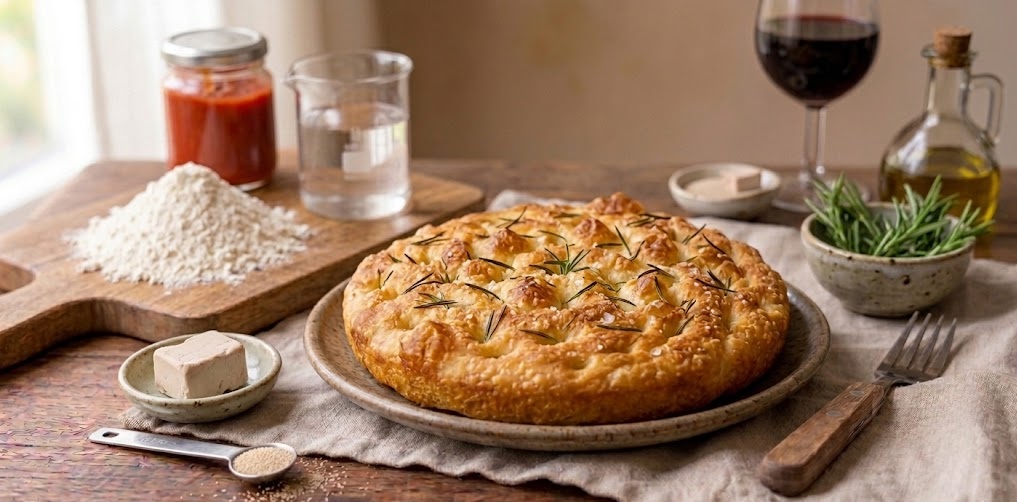 Focaccia al Rosmarino in Friggitrice ad Aria (Alta e Soffice)