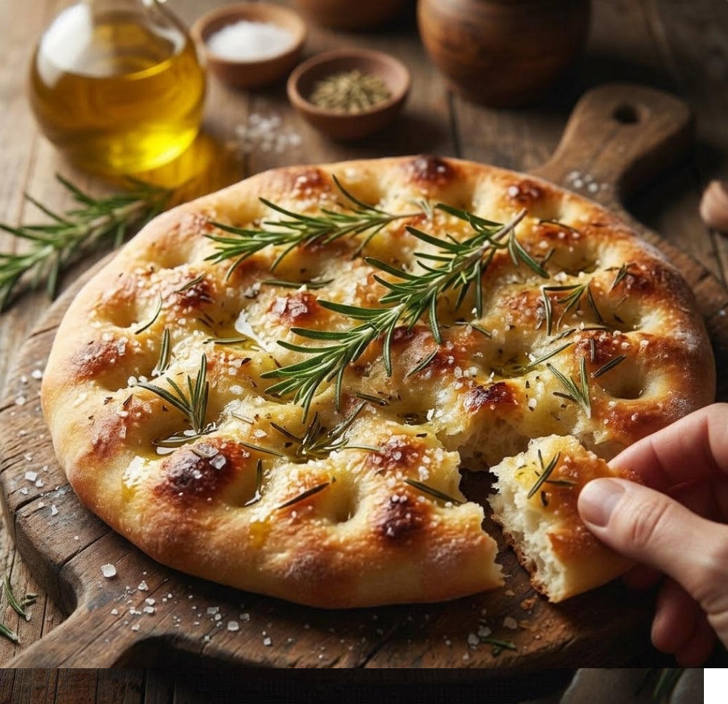 Focaccia Veloce in Friggitrice ad Aria (Bassa, Salata e Croccante)