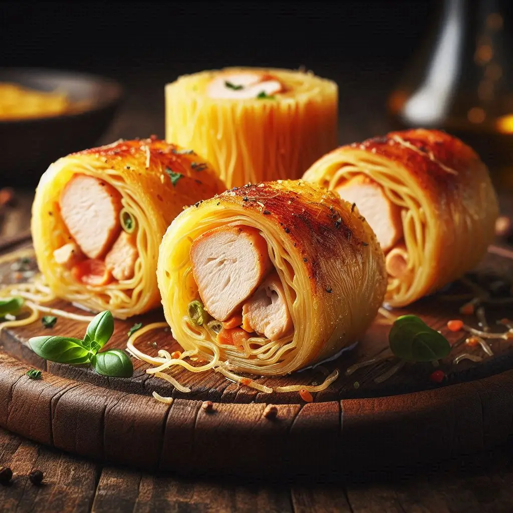 Involtini Pollo e Verdure (Sfoglia Croccante in Friggitrice ad Aria)