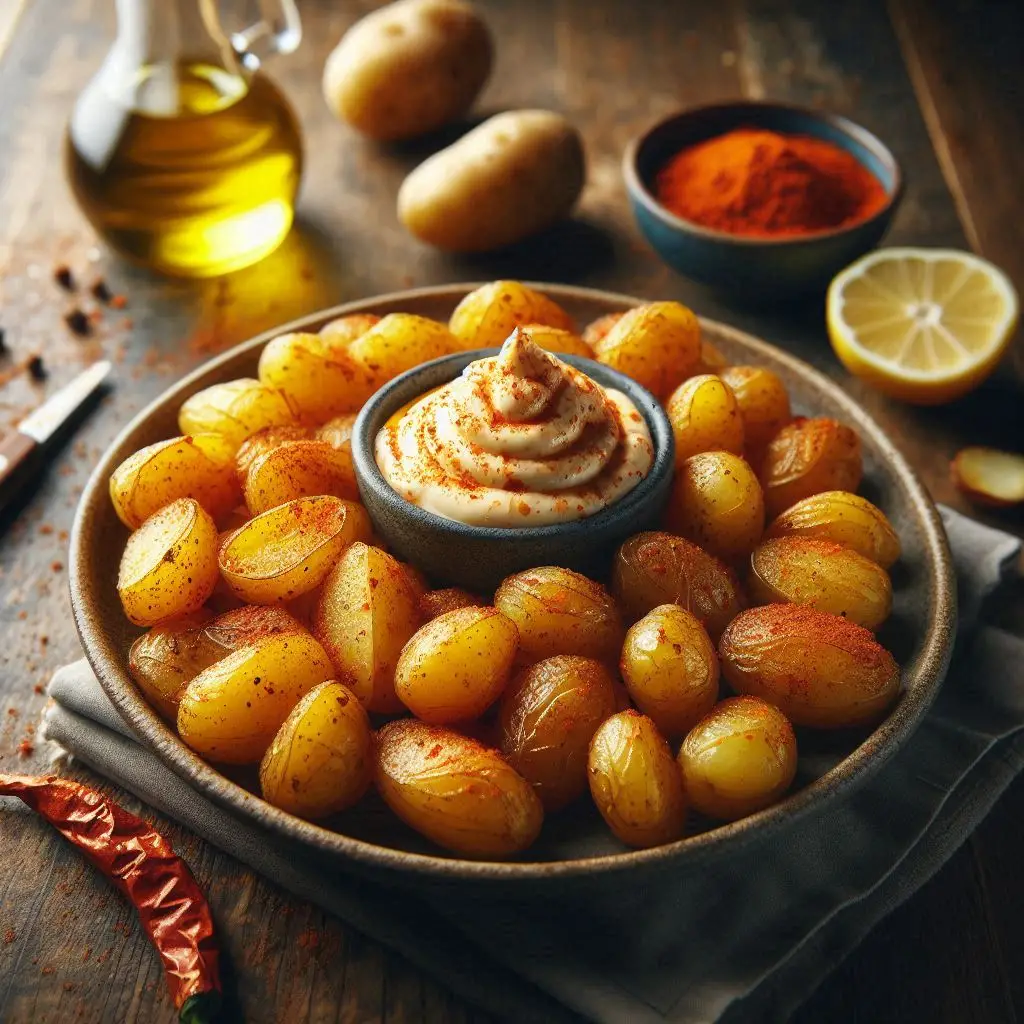 Patate Novelle Arrosto (Con Maionese ai Pomodori Secchi)