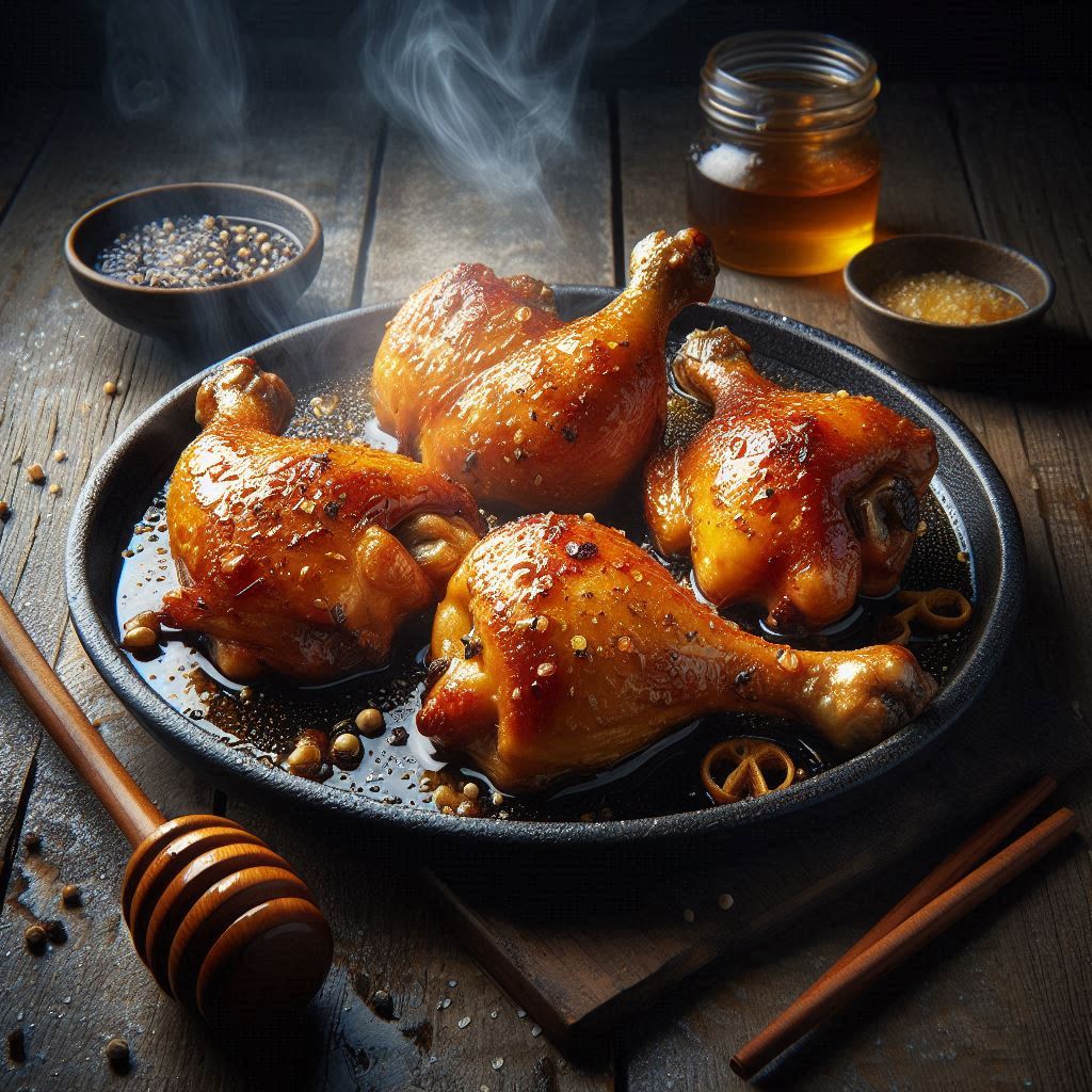 Fusi di Pollo Miele e Limone (Pelle Croccante in Friggitrice ad Aria)