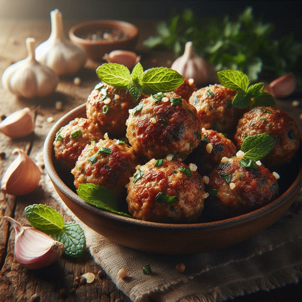 Minted Mediterranean Lamb Meatballs