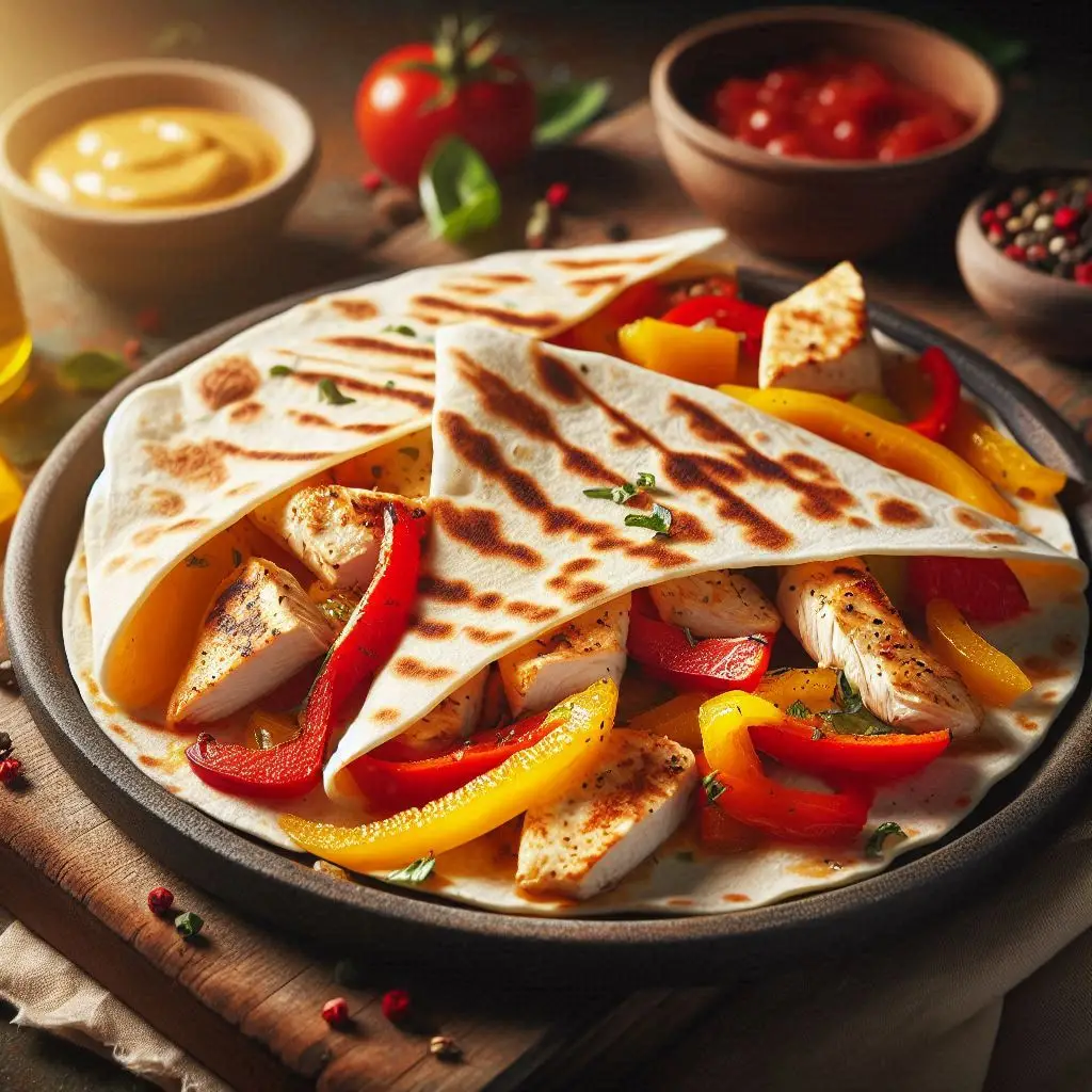 Quesadillas Pollo e Peperoni (Snack Croccante e Filante in 10 Minuti)