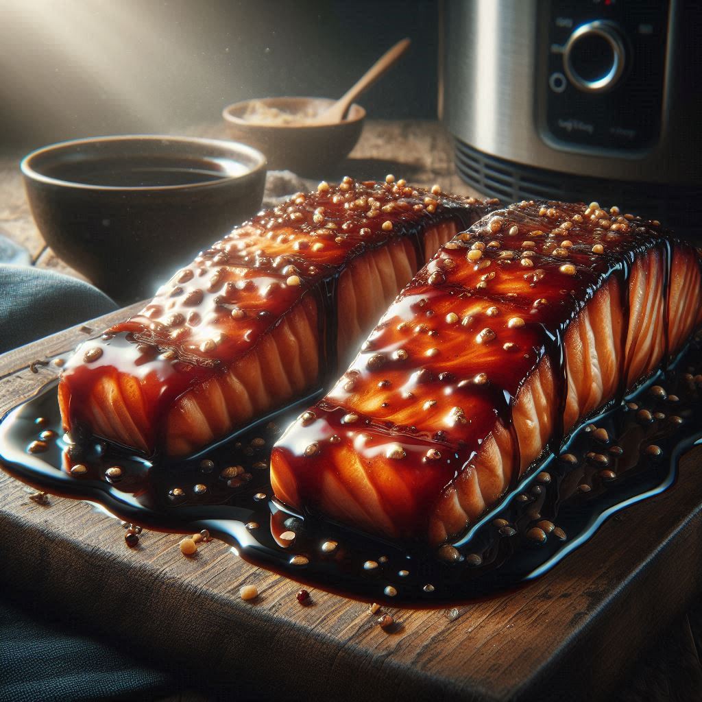 Salmone Teriyaki all'Arancia (Glassatura Pro in Friggitrice ad Aria)