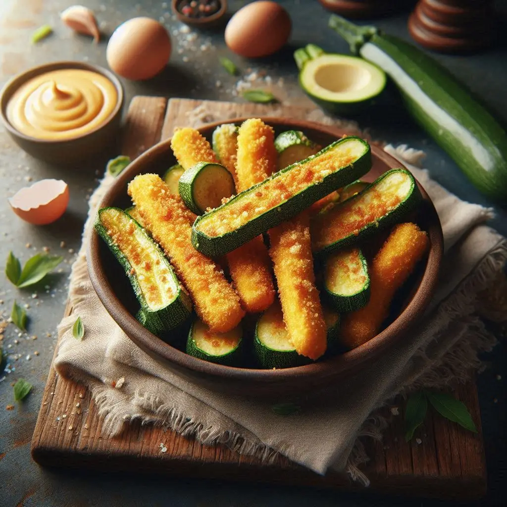 Stick di Zucchine al Parmigiano (Snack Croccante in Friggitrice ad Aria)